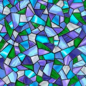SUNLIT BIRDS MOSAIC BLUE