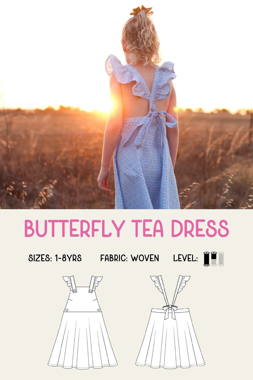 TADAH BUTTERFLY TEA DRESS