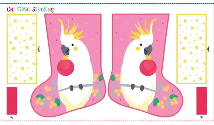 FESTIVE FRIENDS COCKATOO STOCKING
