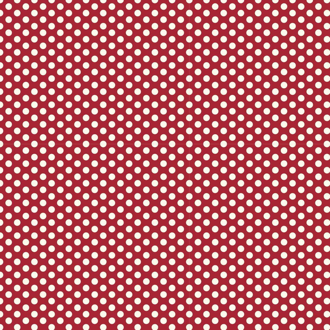 WHITE SPOTS ON RED