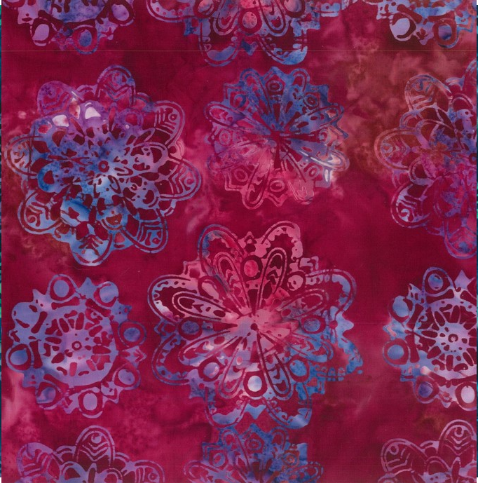 BATIK JEWEL MANDALA - PINK FLOWERS