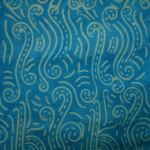 BATIK DOTS AND DASHES - BRIGHT BLUE CREAM SWIRLS