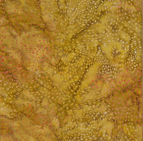 BATIK OPAL - MUSTARD RED CIRCLES