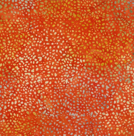 BATIK OPAL - ORANGE MULTI COLOUR DOTS