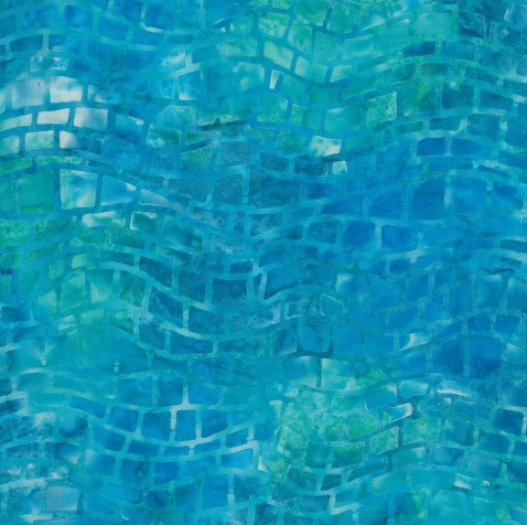 BATIK OPAL - AQUA GREEN BRICKS