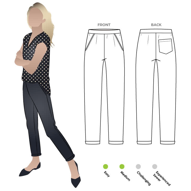 STYLE ARC PARKER PONTE PANT MULTI 10-22