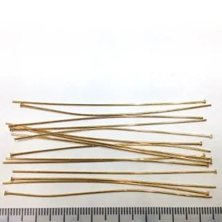 HEAD PINS GOLD 75MM PKT 15