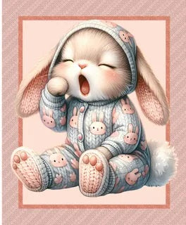 BED BUDS COT PANEL BUNNY