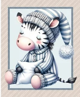 BED BUDS COT PANEL ZEBRA