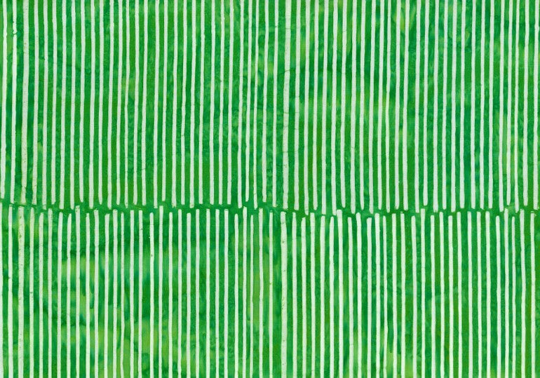 BATIK STRIPES GREEN & WHITE