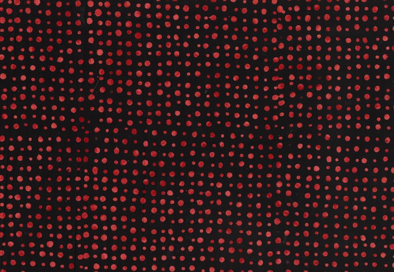 BATIK SPOTS RED - BLACK BG
