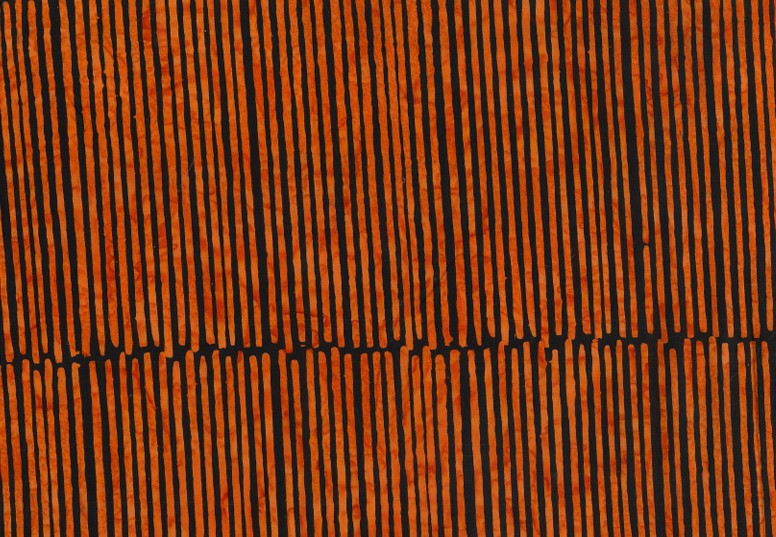 BATIK STRIPES ORANGE & BLACK