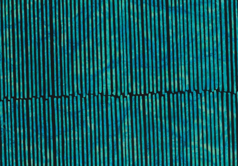 BATIK STRIPES TEAL & BLACK