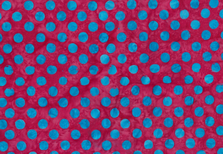 BATIK BIG SPOTS BLUE - PINK BG