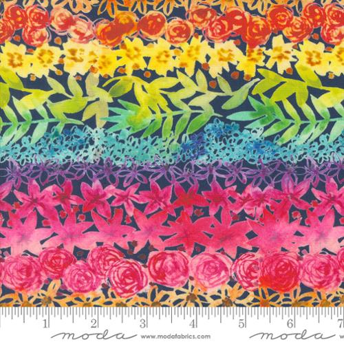 FLOWER PATCHES MIDNIGHT RAINBOW 21825 12 MODA