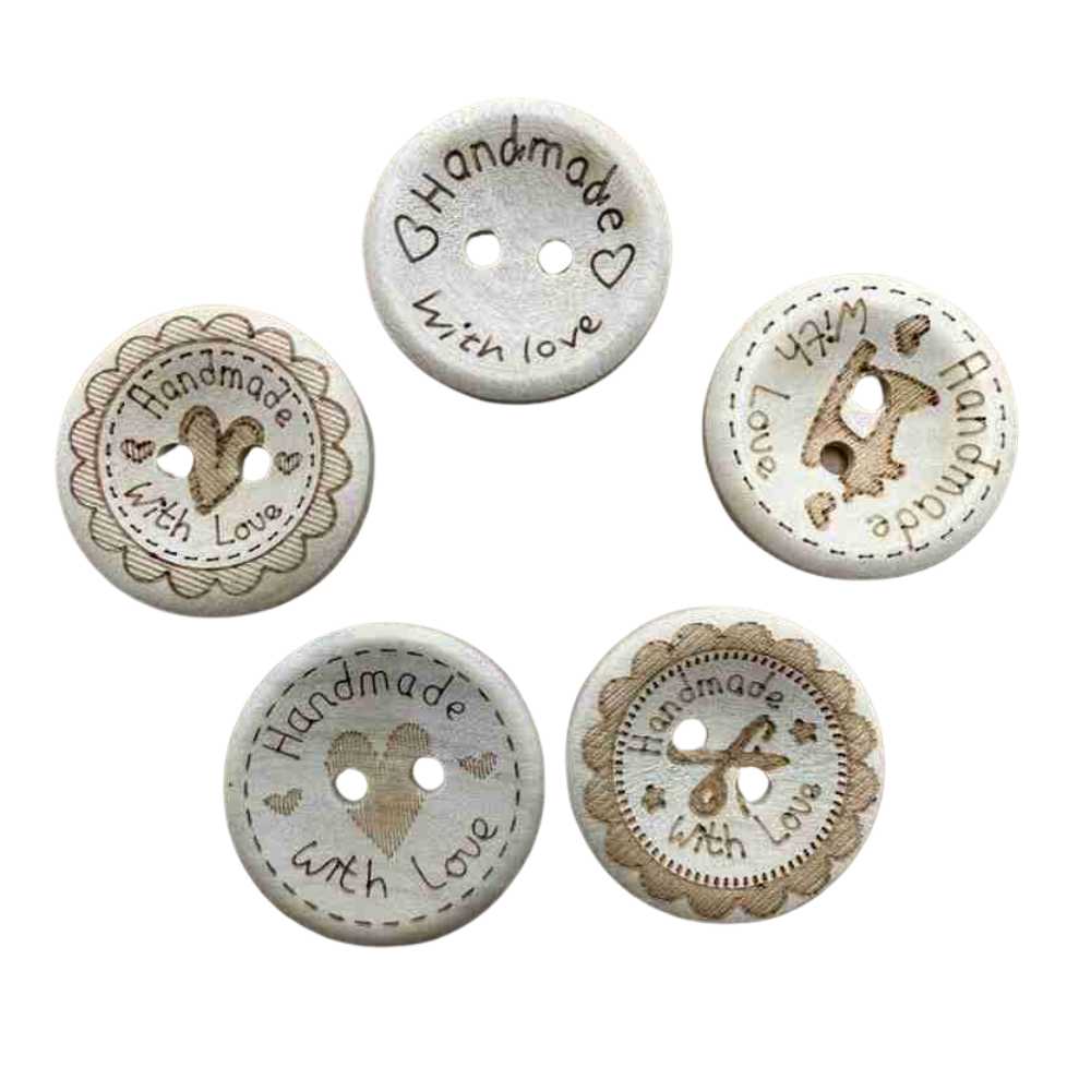 TERRIES BUTTONS MX WOODEN MADE WITH LOVE