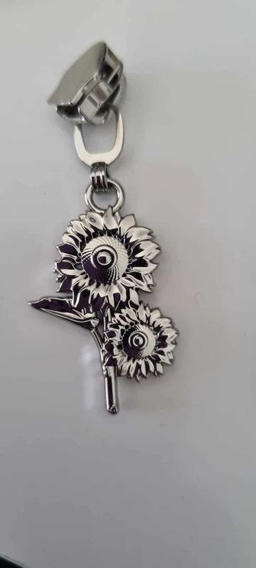 ZIPPER SUNFLOWER PULLER SILVER 5