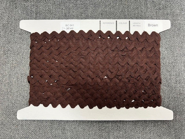 RIC RAC BRAID 9MM BROWN