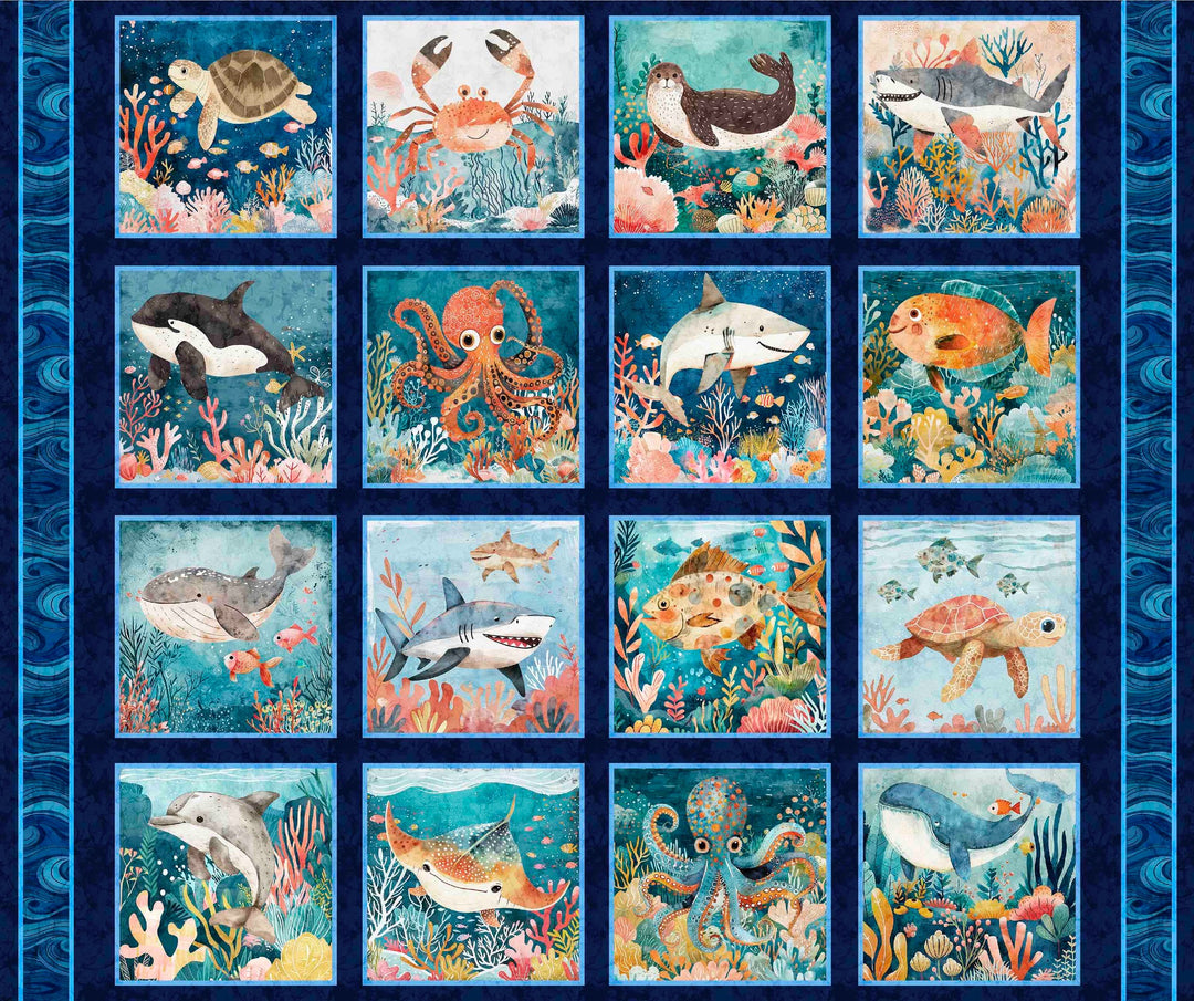 DEEP SEA DAZZLE PANEL 90CM X 112CM