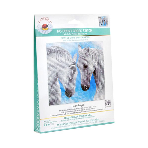 CROSS STITCH KIT NO COUNT - HORSE PRAYER