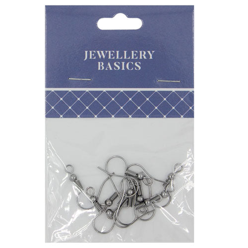 EARRING SHEPHERD HOOKS 20MM ANTIQUE SILVER