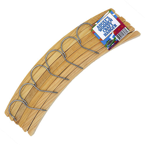 COAT HANGER WOODEN ADULT 6 PCS