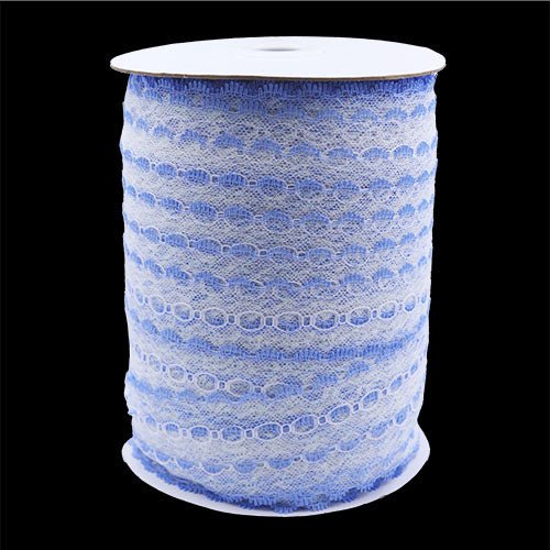 EYELET LACE 35MM WHITE SKY