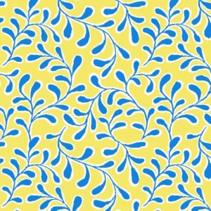 KAFFE FASSETT FEB 2023 - YELLOW W BLUE VINE