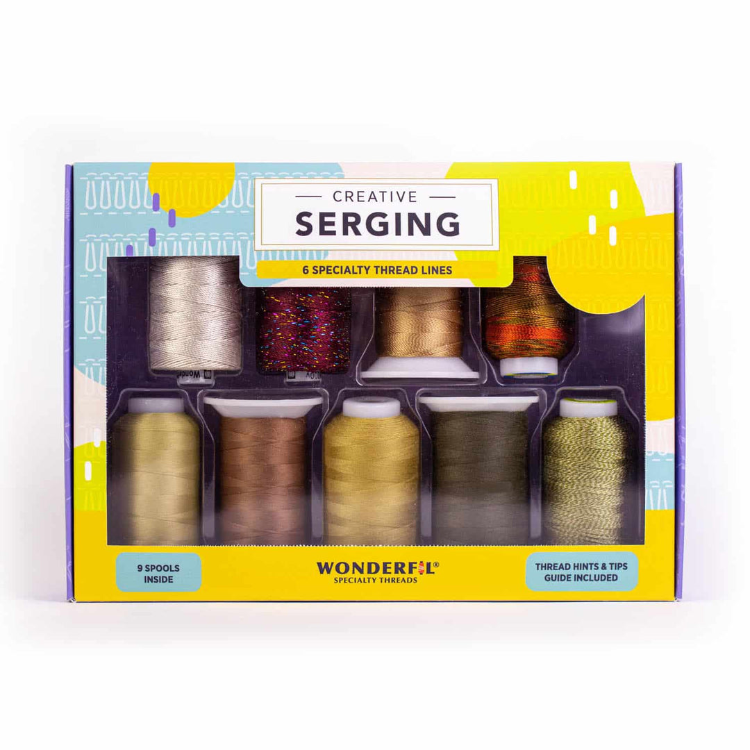 WONDERFIL CREATIVE SERGING EARTH TONES - 9 SPOOLS