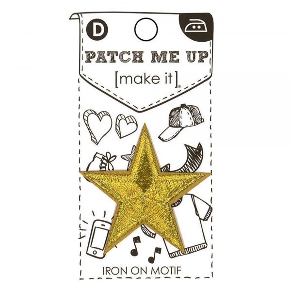 MOTIF IRON-ON GOLD STAR