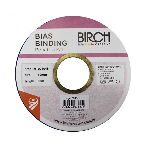 BIAS BINDING POLYCOTTON 12MM 14 NAVY