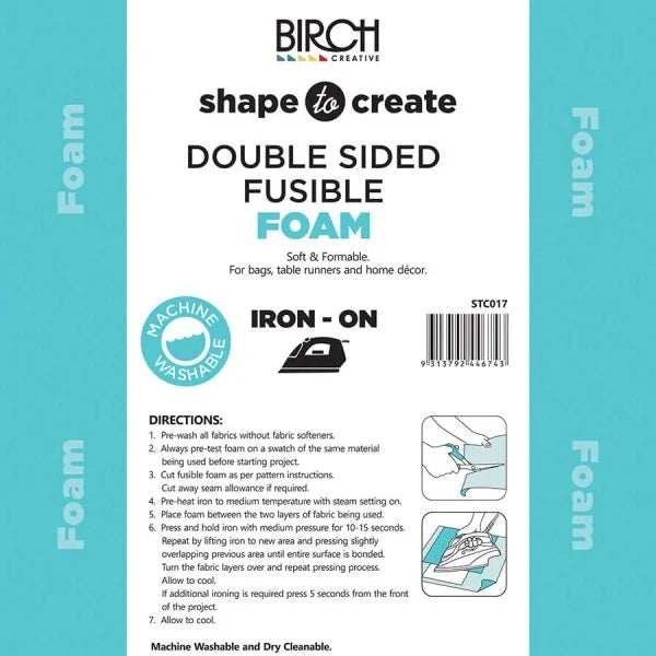 SHAPE TO CREATE FOAM PLUS - IRON ON 90CM CREAM