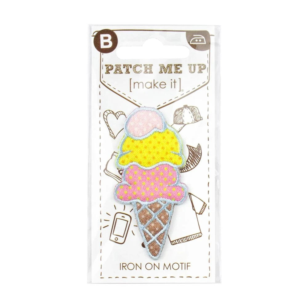 IRON ON MOTIF - ICE CREAM