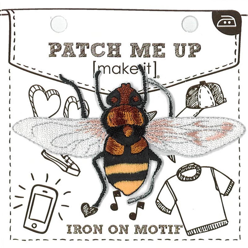 MOTIF IRON ON - BEE 9.3CM X 9CM