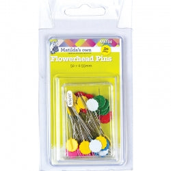 PINS - FLOWER HEAD 50PK