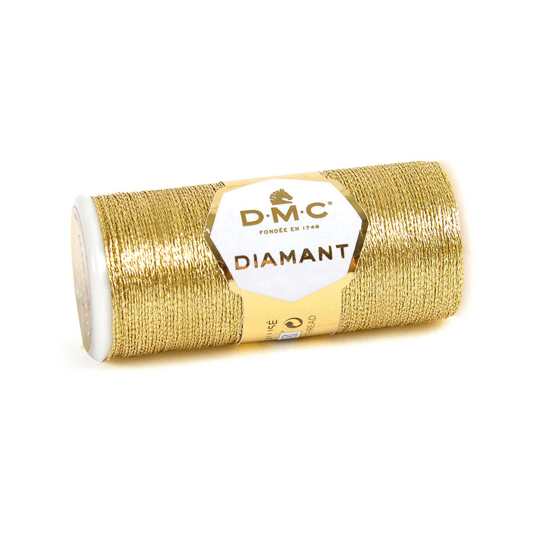 DMC DIAMANT EMBROIDERY THREAD 35M SPOOL D3821 LIGHT GOLD