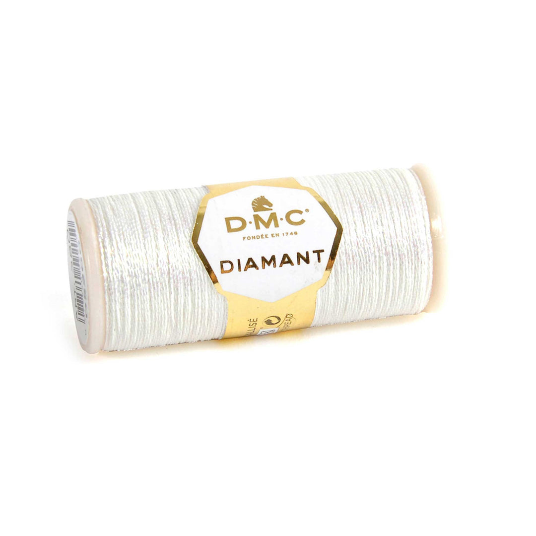 DMC DIAMANT EMBROIDERY THREAD 35M SPOOL D5200 WHITE