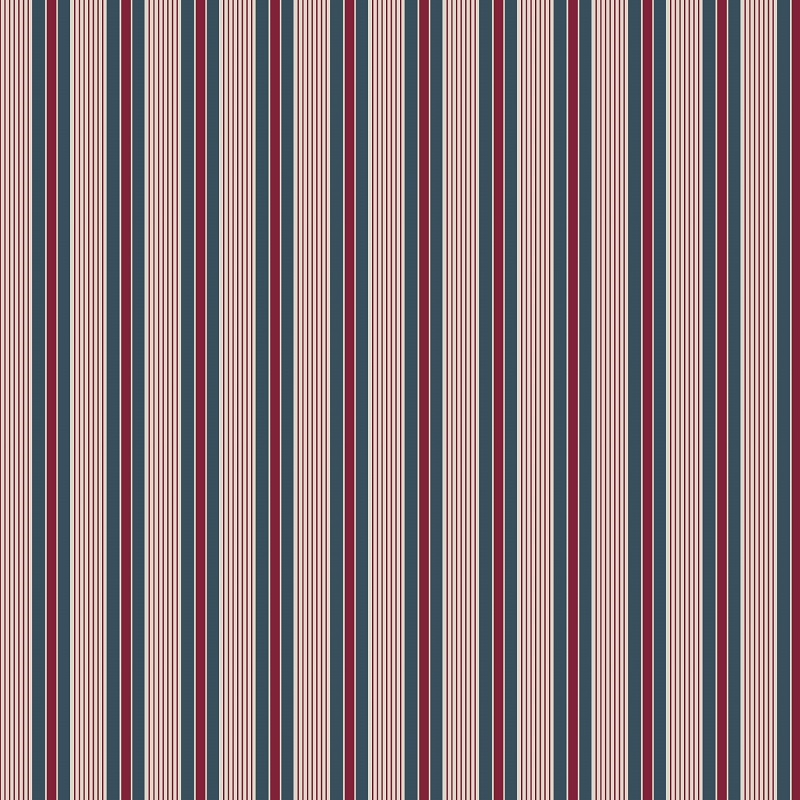 COMPTOIR DE TOILE JEANNE - RED BLUE AND WHITE STRIPES