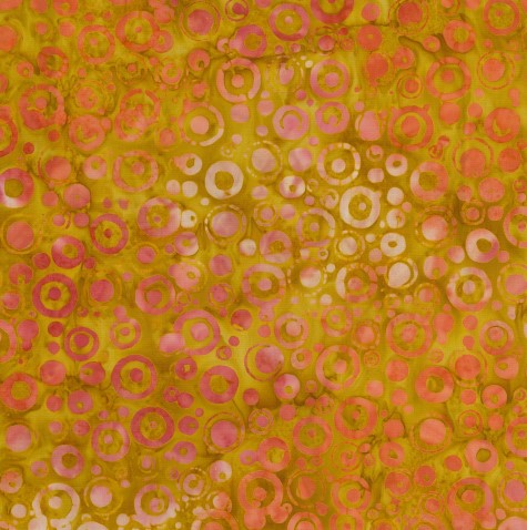 BATIK OPAL - MUSTARD RED BUBBLES