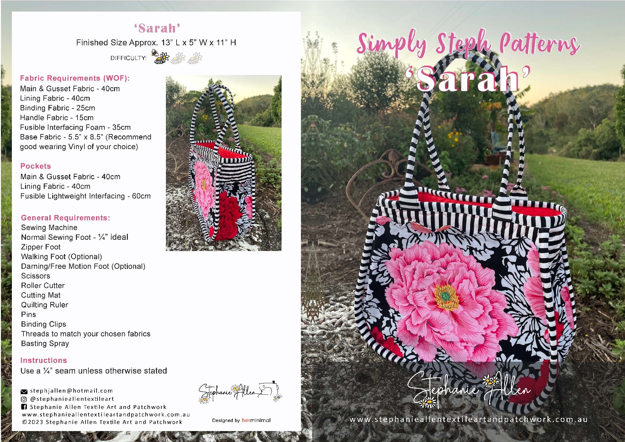 SIMPLY STEPH PATTERNS - SARAH – Needleworx Mackay