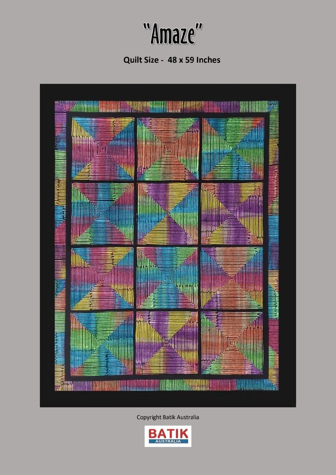 AMAZE QUILT PATTERN 48 X 59 INCHES