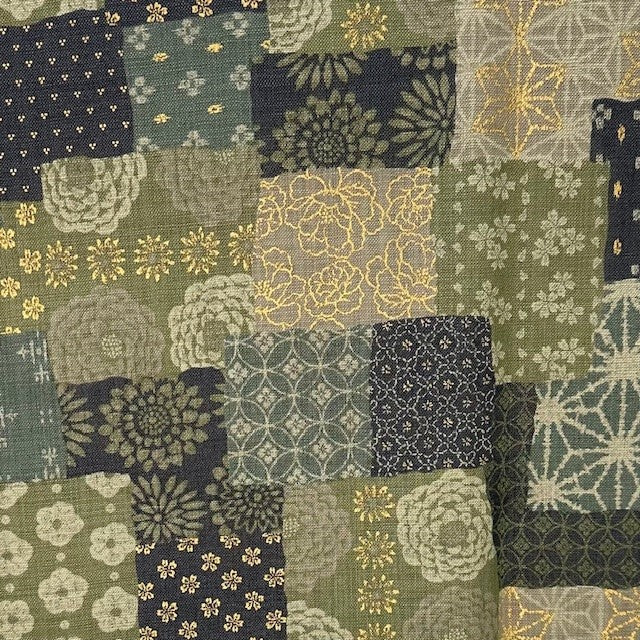 SEVENBERRY - GOLDEN BORO PATCHWORK GREEN