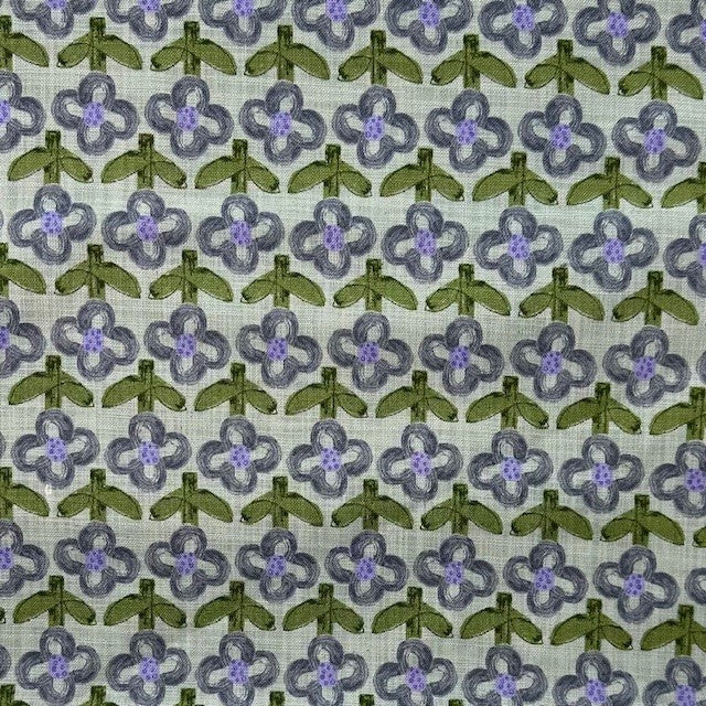 SEVENBERRY LINEN LIKE COTTON FLOWER MAUVE