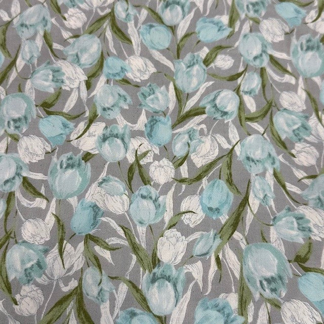 SEVENBERRY TULIP BLUE COTTON