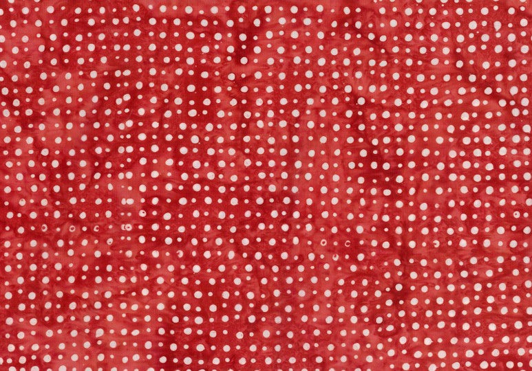 BATIK SPOTS WHITE - RED BG