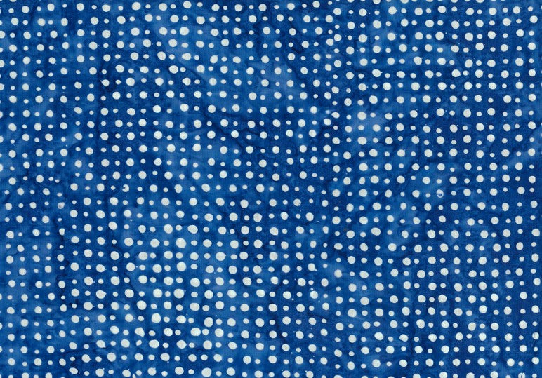 BATIK SPOTS WHITE - DK BLUE BG