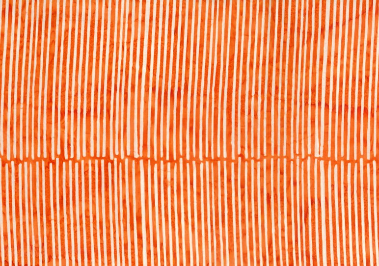 BATIK STRIPES ORANGE & WHITE