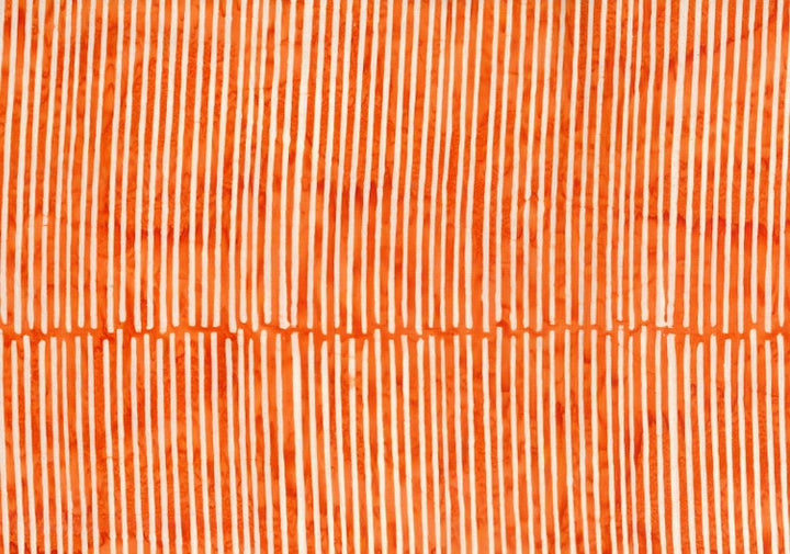 BATIK STRIPES ORANGE & WHITE