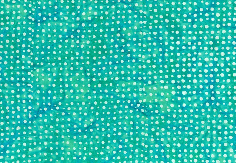 BATIK SPOTS WHITE & TEAL