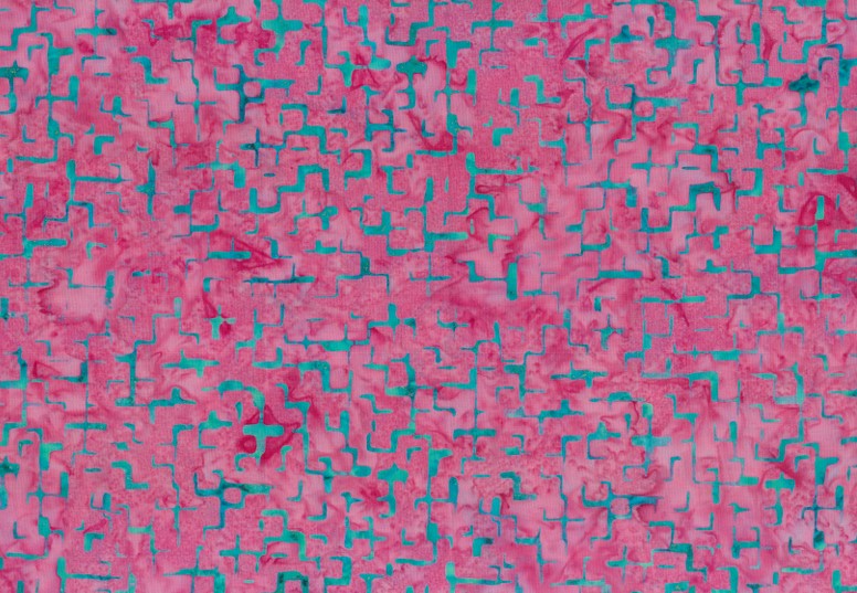 BATIK CRACKS TEAL-PINK BG